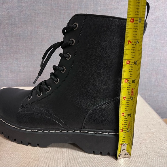 Sincerely Jules Harley Combat Boots Black Platform Lace Up Zip Sz 8.5 NWT - Picture 9 of 9